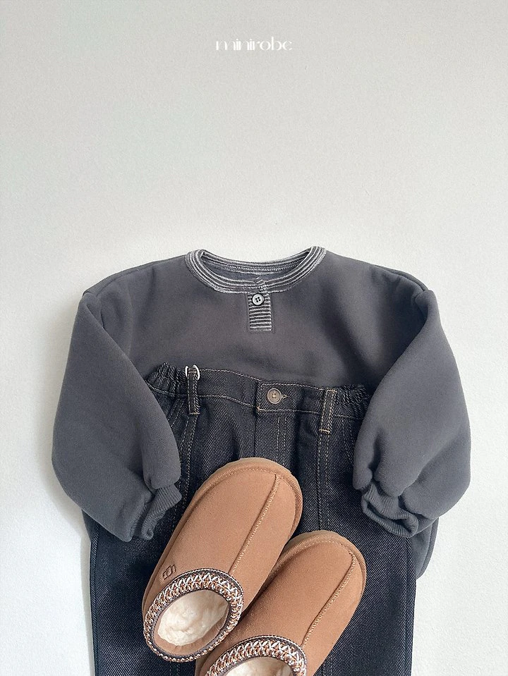 Pofo Button Placket Sweatshirt by Mini Robe for Child - view 11