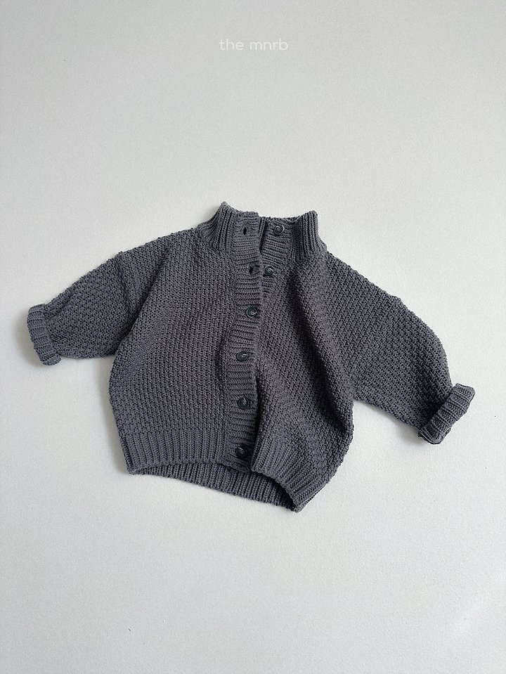 Waffle High-Neck Cardigan by Mini Robe for Child - view 10