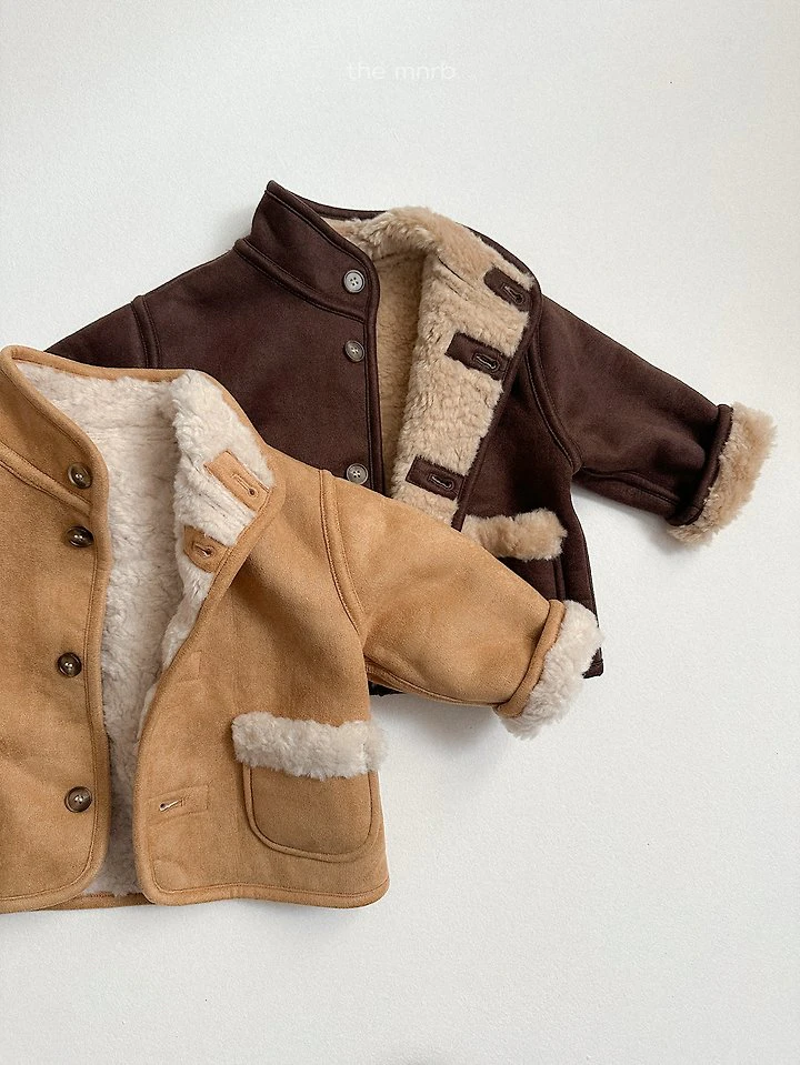 Reversible Shearling Jacket by Mini Robe for Child - view 3