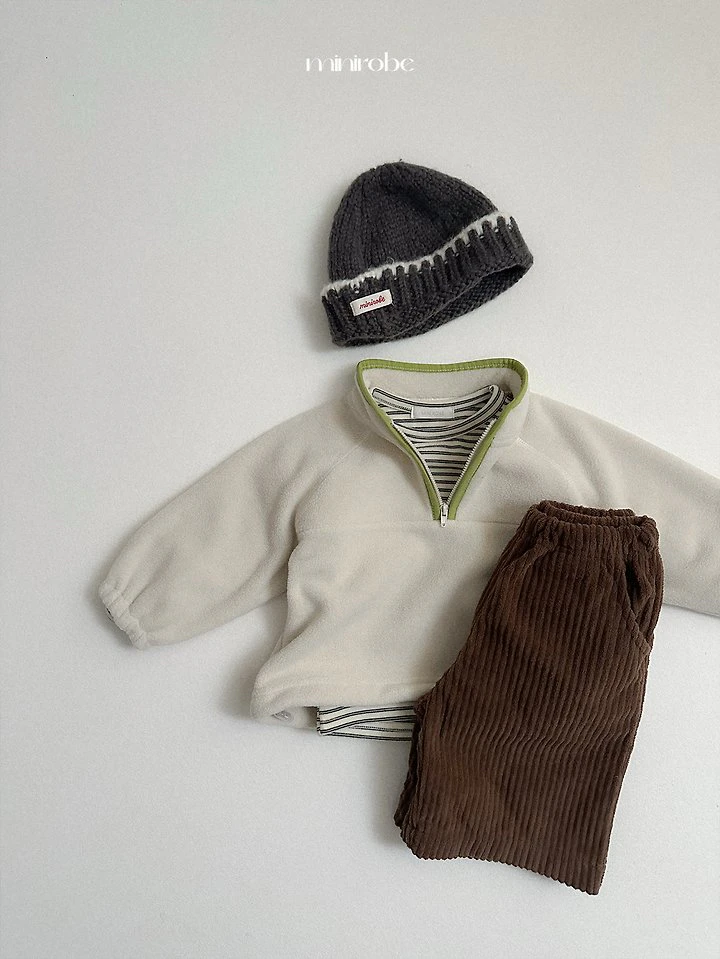 Two-Tone Fleece Half Zip-Up by Mini Robe for Child - view 12