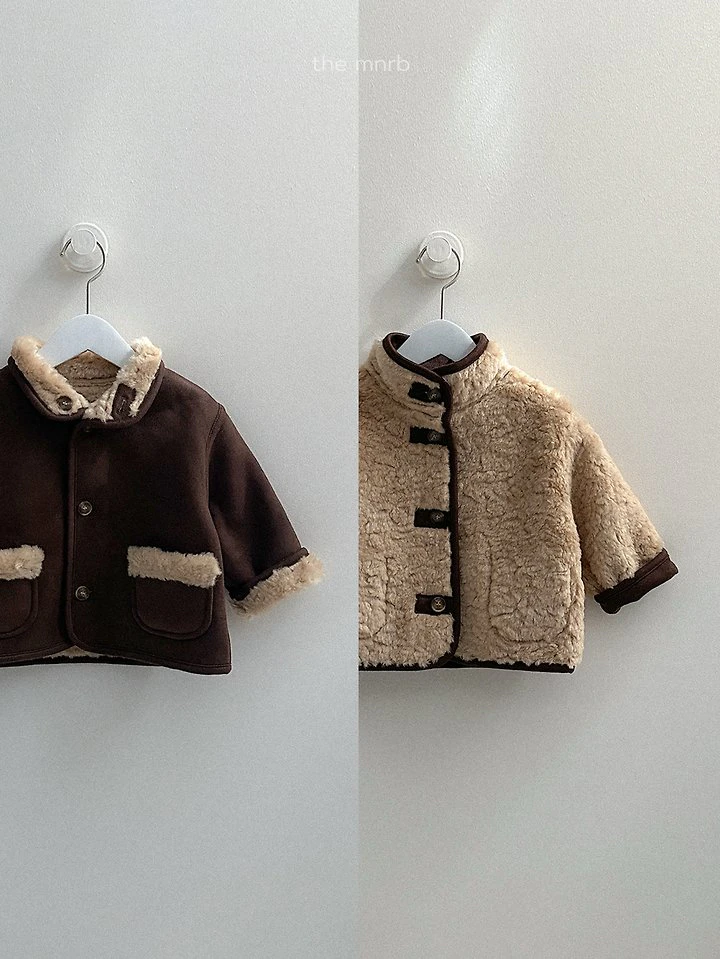 Reversible Shearling Jacket by Mini Robe for Child - view 5