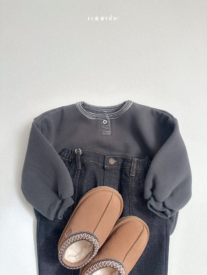 Non-Faded Cut Line Pants by Mini Robe for Child - view 8