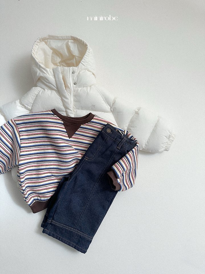 Non-Faded Cut Line Pants by Mini Robe for Child - view 9