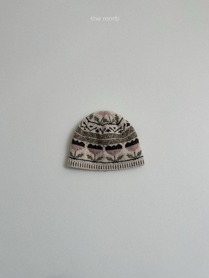Flower Jacquard Beanie by Mini Robe for Child - view 5