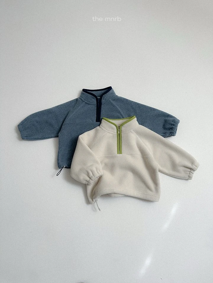 Two-Tone Fleece Half Zip-Up by Mini Robe for Child - view 1