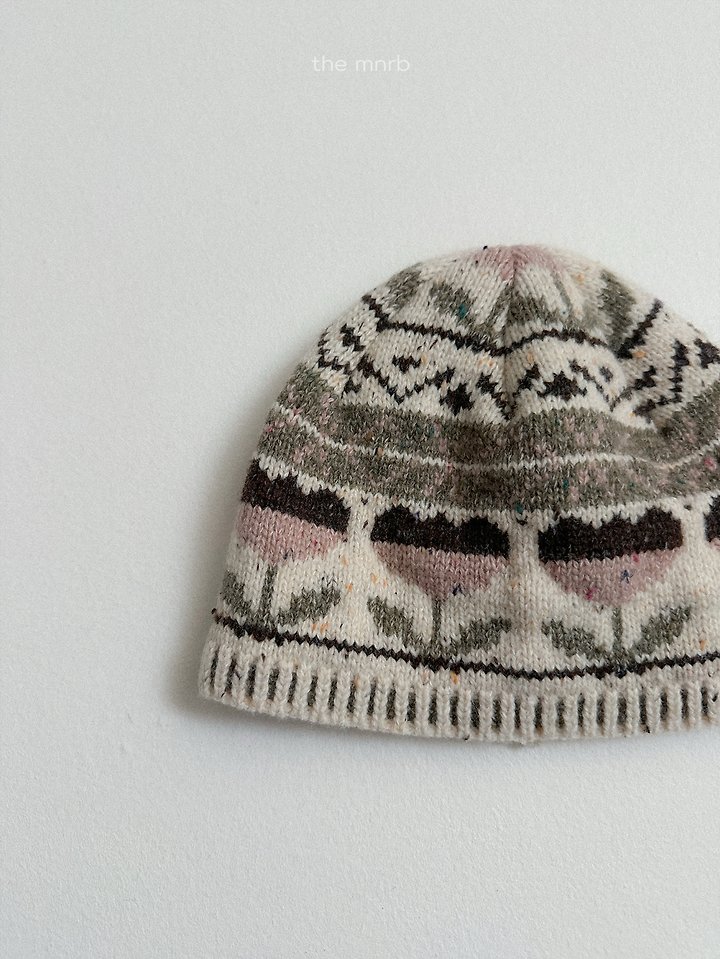Flower Jacquard Beanie by Mini Robe for Child - view 6