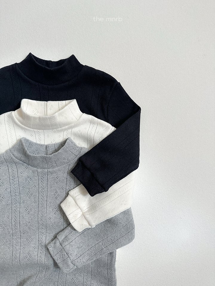 Eyelet Turtleneck Tee by Mini Robe for Child - view 3
