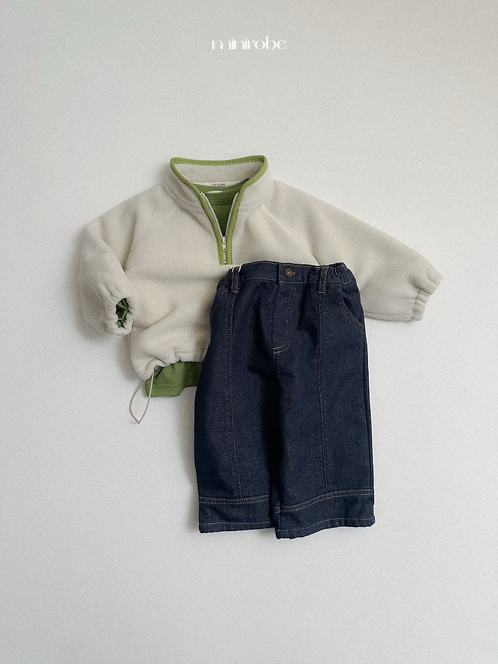 Non-Faded Cut Line Pants by Mini Robe for Child - view 12
