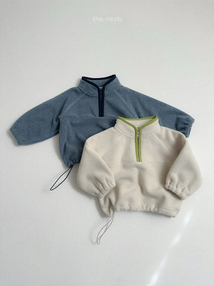 Two-Tone Fleece Half Zip-Up by Mini Robe for Child - view 3