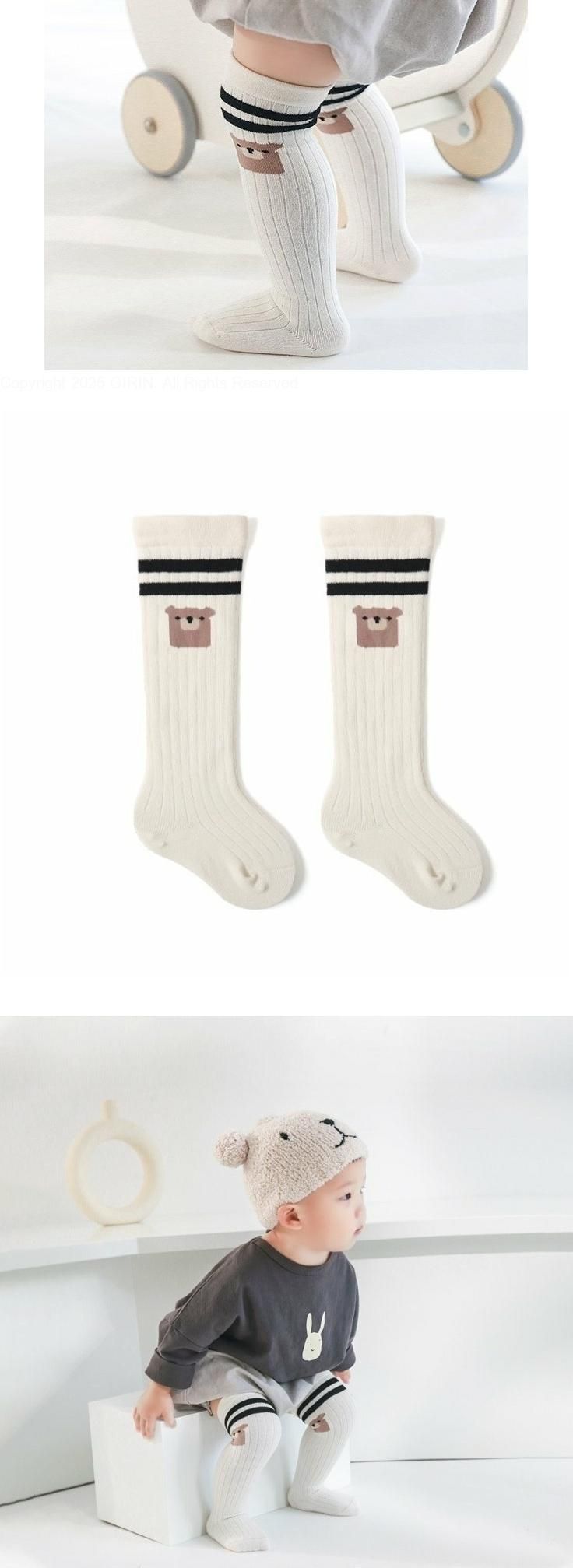 Two-Line Bear Socks by Miso for Baby - view 1