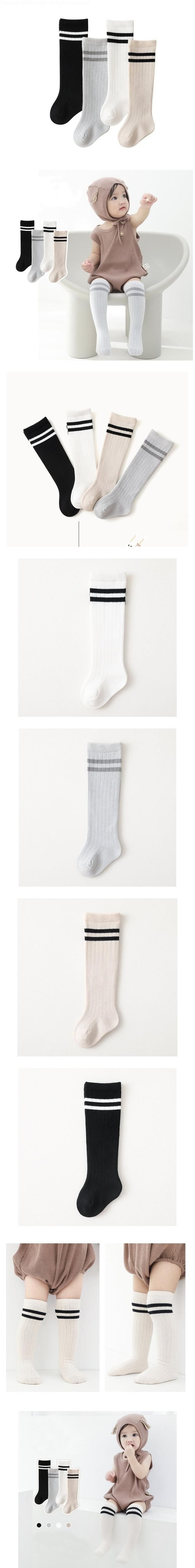 Two-Line Knee Socks by Miso for Baby - view 1