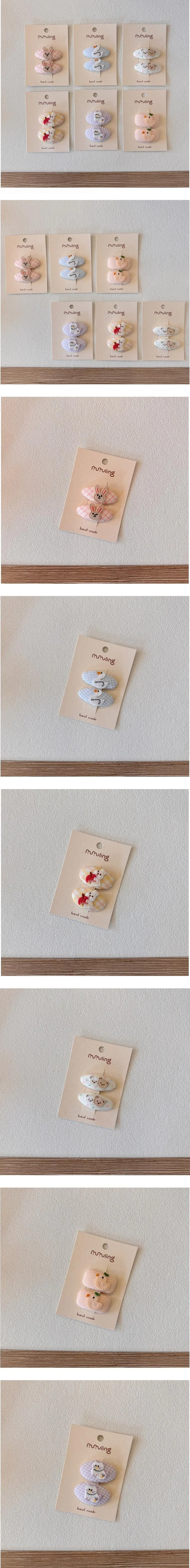 Animal Pastel Snap Hair Pin Set by Miso for Child - view 1