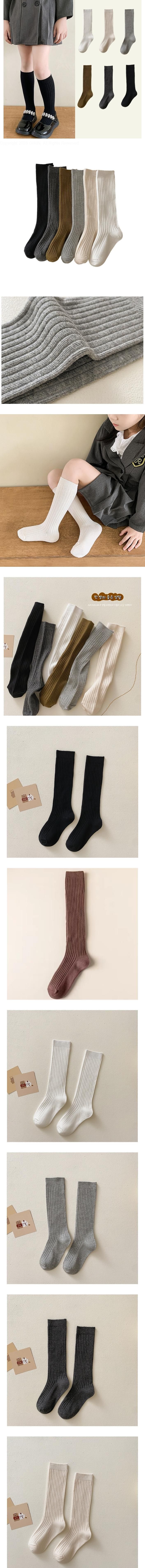 Basic Ribbed Crew Socks by Miso for Child - view 1