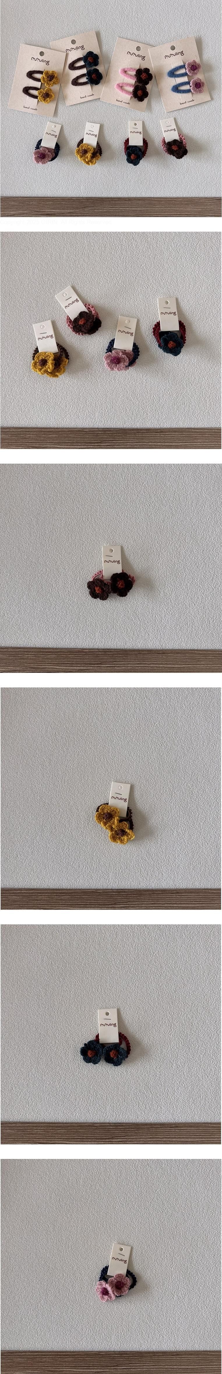 Flower Knit Hair Tie Set by Miso for Child - view 1
