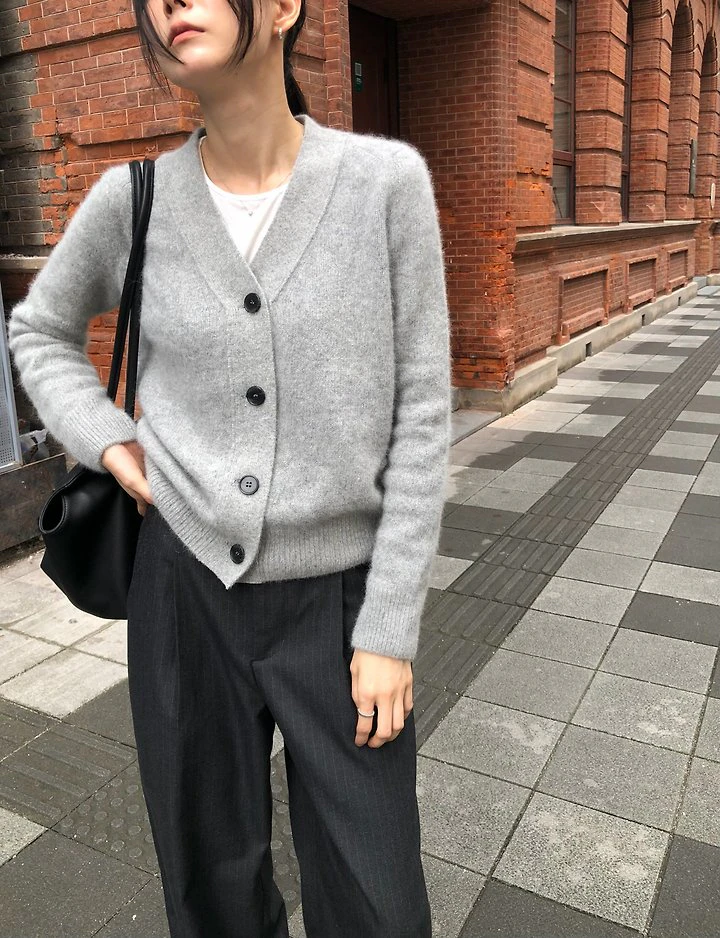 Raccoon V-neck Cardigan by Moani for Women - view 1