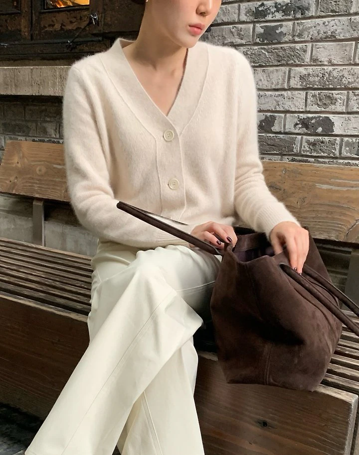 Raccoon V-neck Cardigan by Moani for Women - view 6