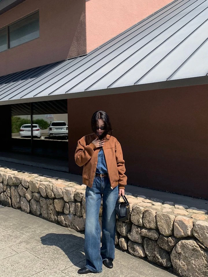 Suede bomber jacket by Moani for Women - view 3