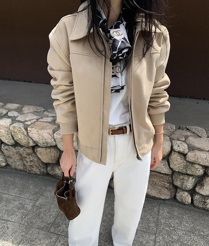 Suede bomber jacket by Moani for Women - view 5
