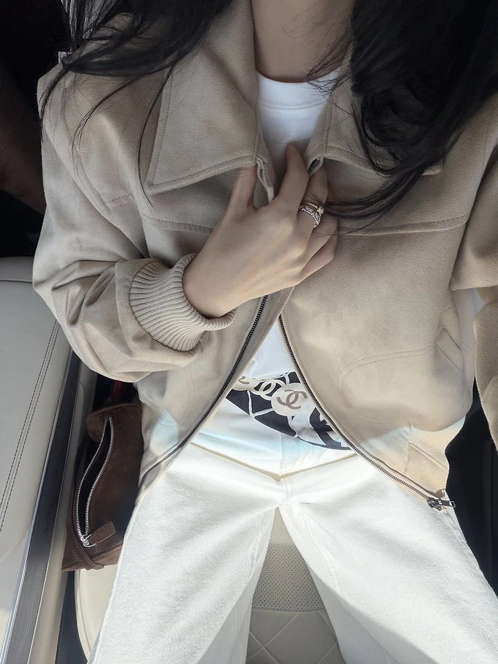 Suede bomber jacket by Moani for Women - view 7