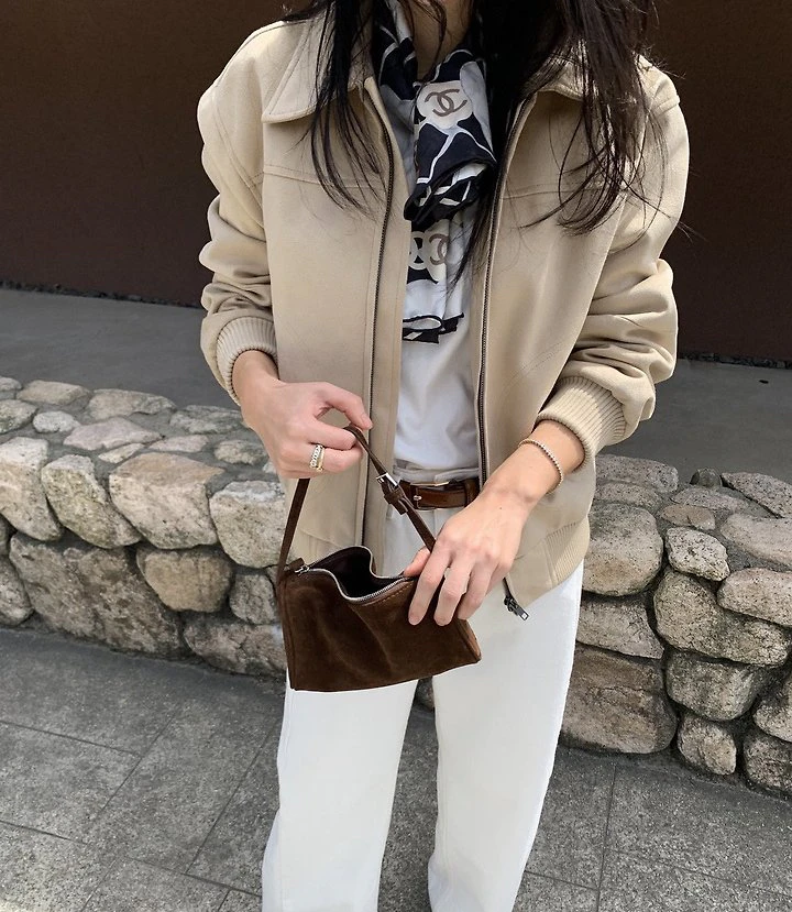 Suede bomber jacket by Moani for Women - view 6