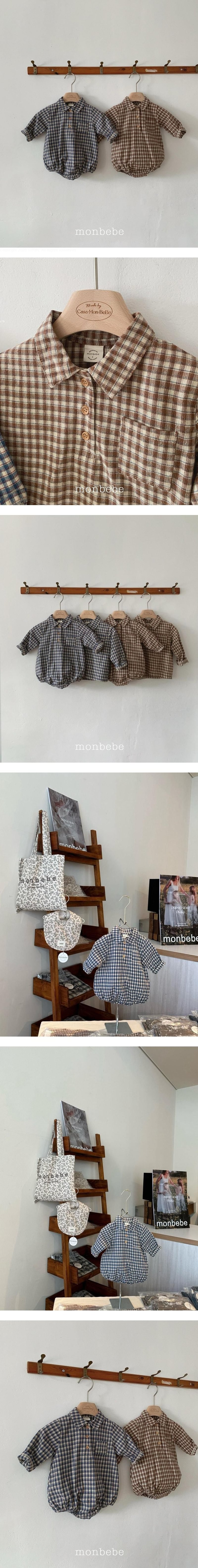 Check Romper by Monbebe for Baby - view 1