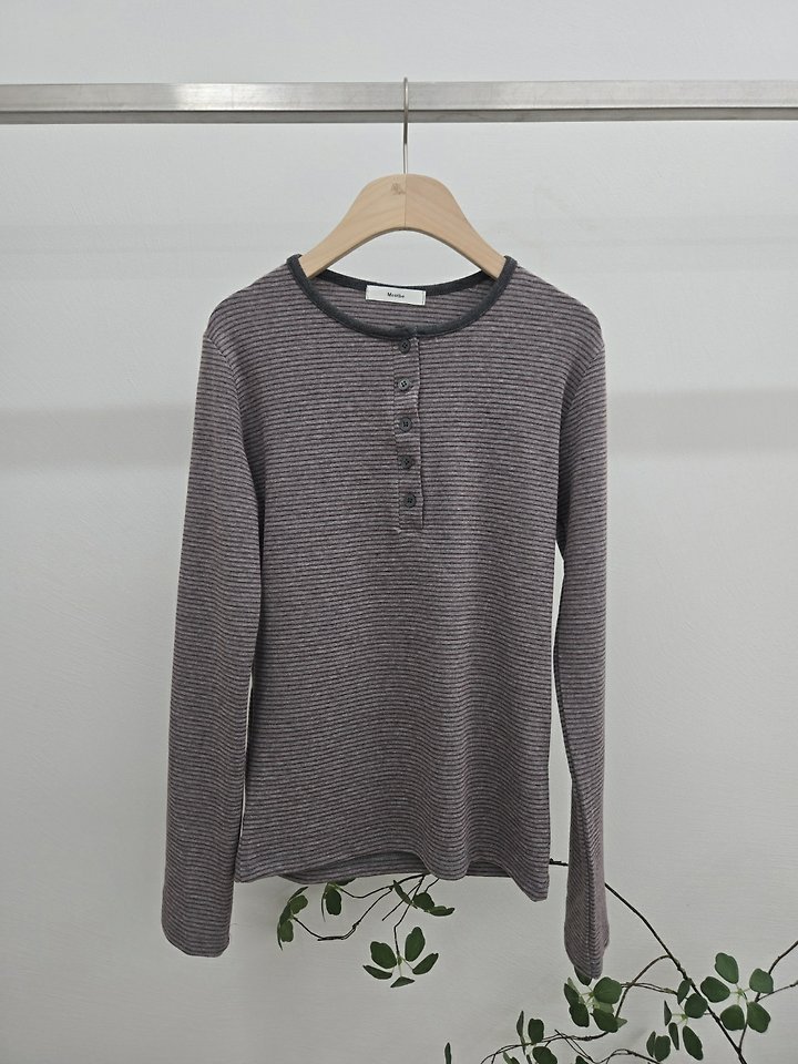 Button Striped Tee by Most for Women - view 2