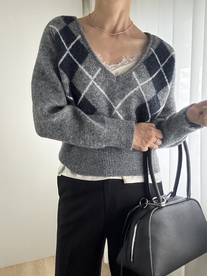 Argyle Rib Knit by Most for Women - view 3