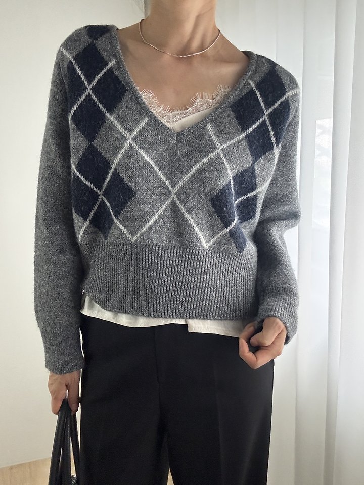 Argyle Rib Knit by Most for Women - view 5