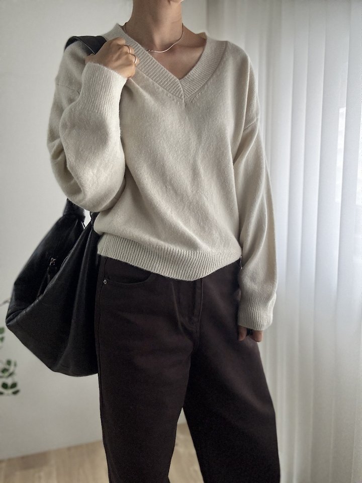 Basil V-neck Knit by Most for Women - view 10