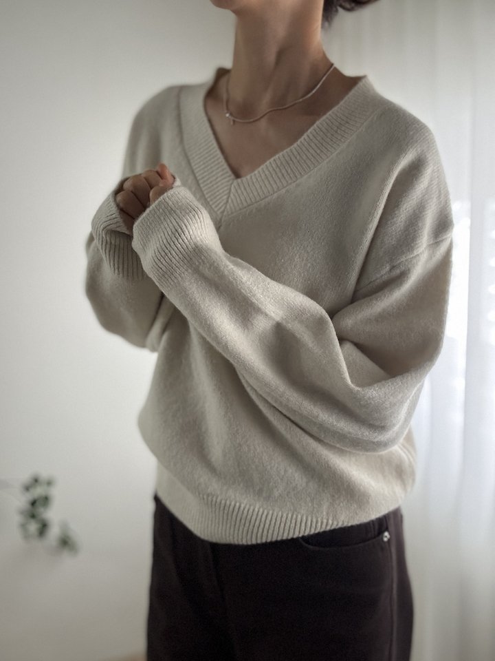 Basil V-neck Knit by Most for Women - view 4