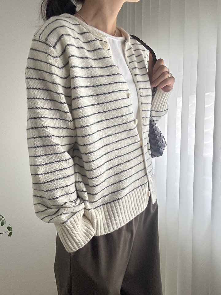 Morris Striped Cardigan by Most for Women - view 3