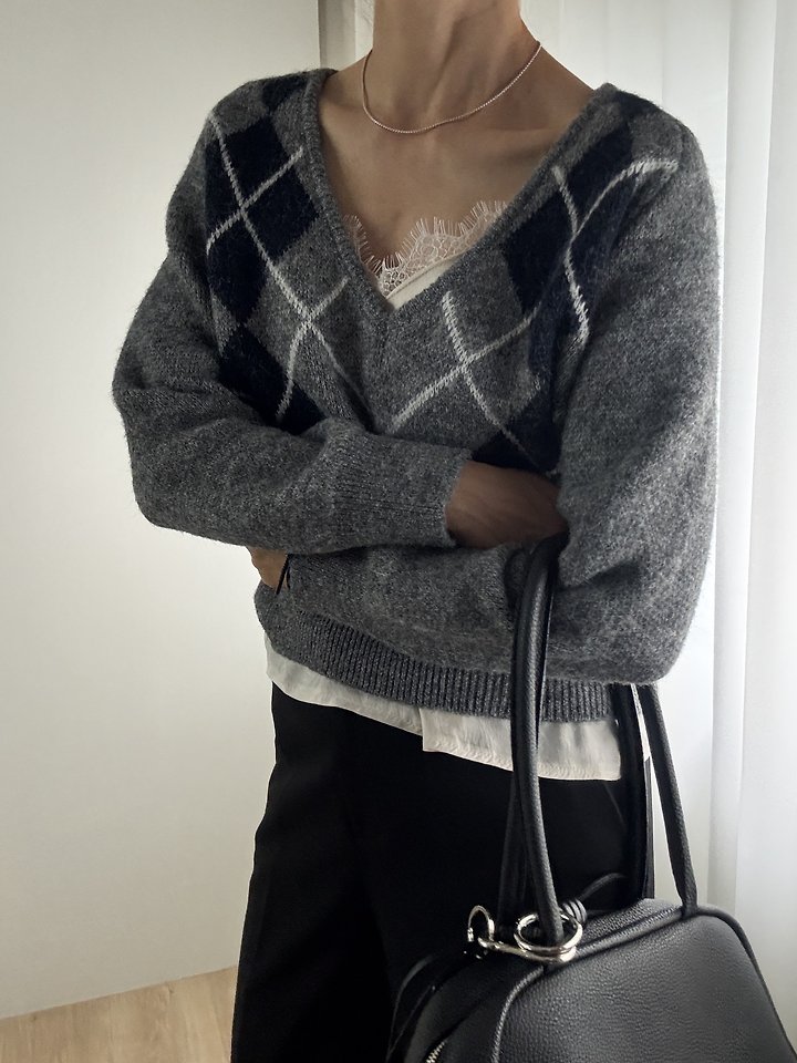 Argyle Rib Knit by Most for Women - view 1