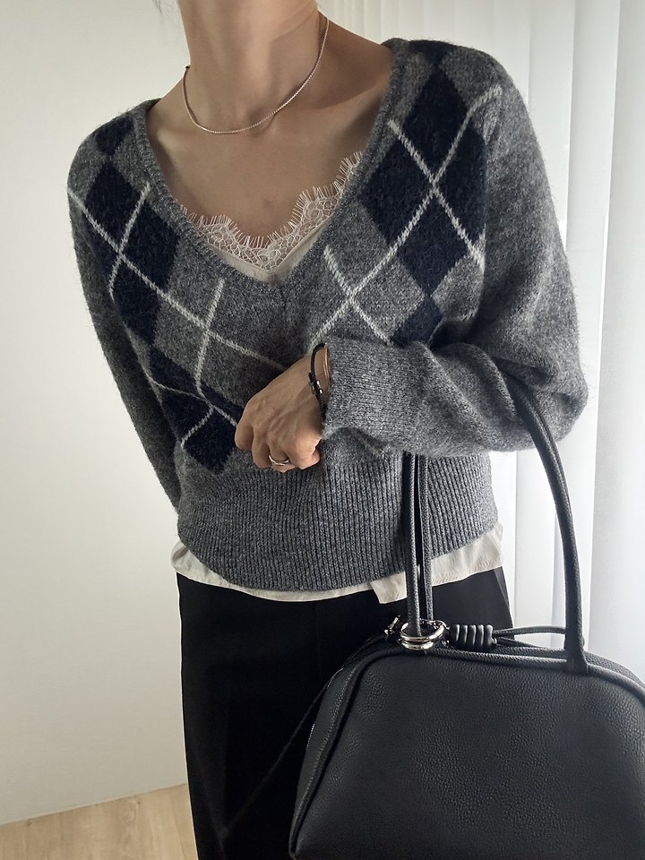 Argyle Rib Knit by Most for Women - view 2