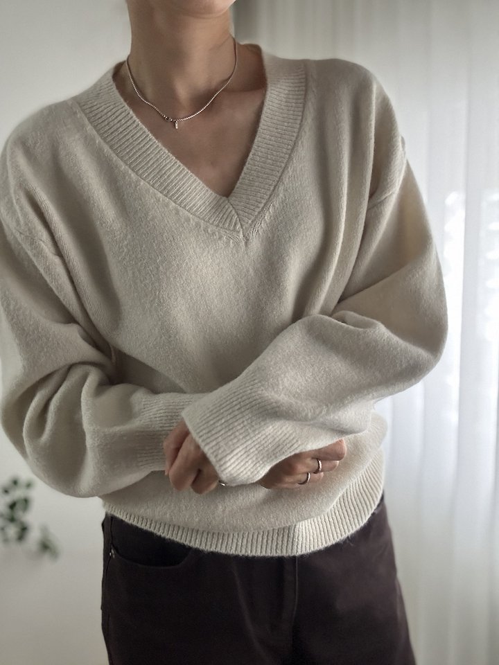 Basil V-neck Knit by Most for Women - view 3