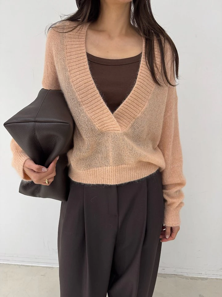 M Deep V-Neck Knit by Neroli36 for Women - view 6