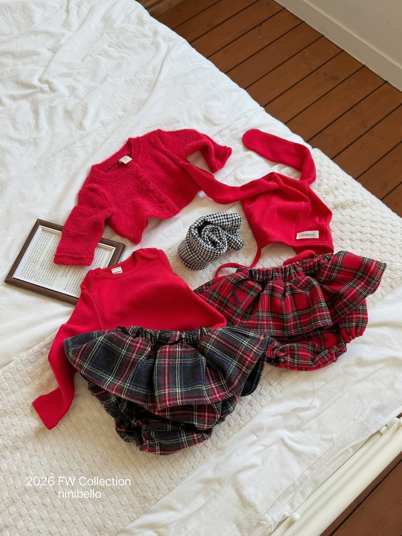 Merry Check Bloomer by Ninibello for Baby - view 7