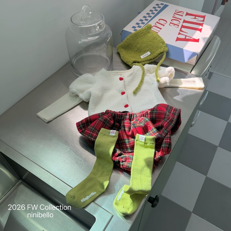 Merry Check Bloomer by Ninibello for Baby - view 10