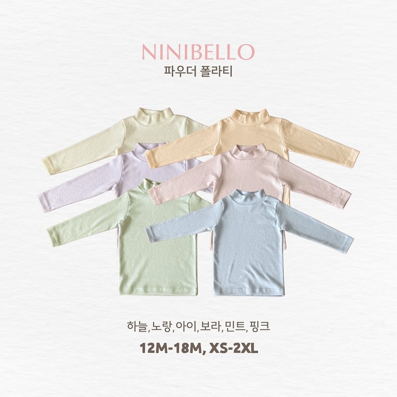Powder Turtleneck Tee by Ninibello for Baby - view 1