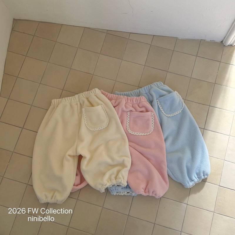 Marshmallow Lace Jogger Pants by Ninibello for Baby - view 4