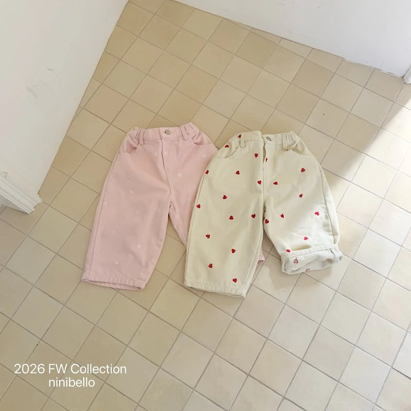 Milk Heart Embroidery Pants by Ninibello for Child - view 4