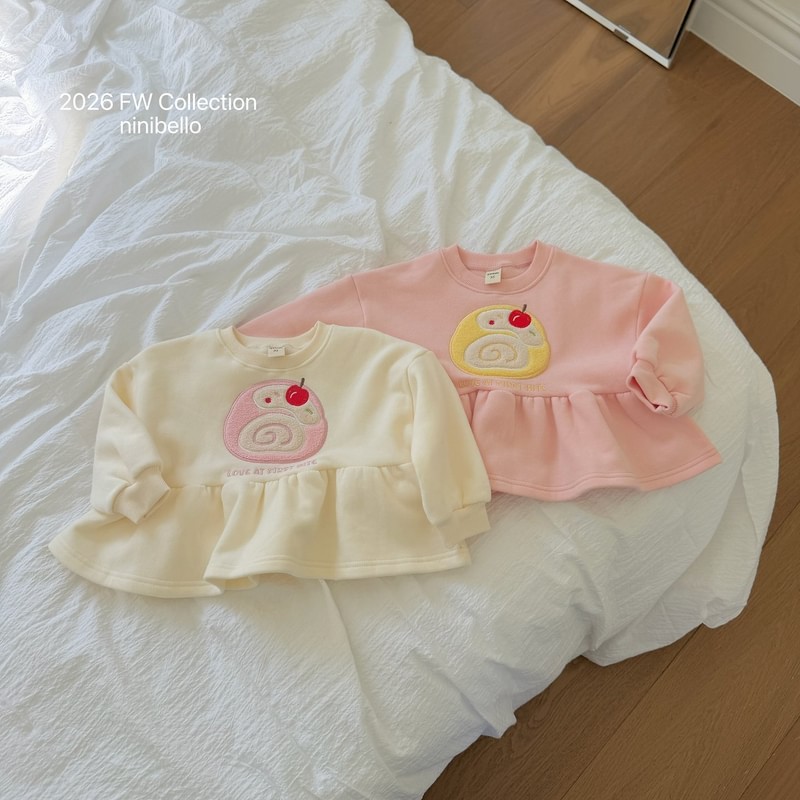 Roll Cake Frill Sweatshirt by Ninibello for Child - view 4