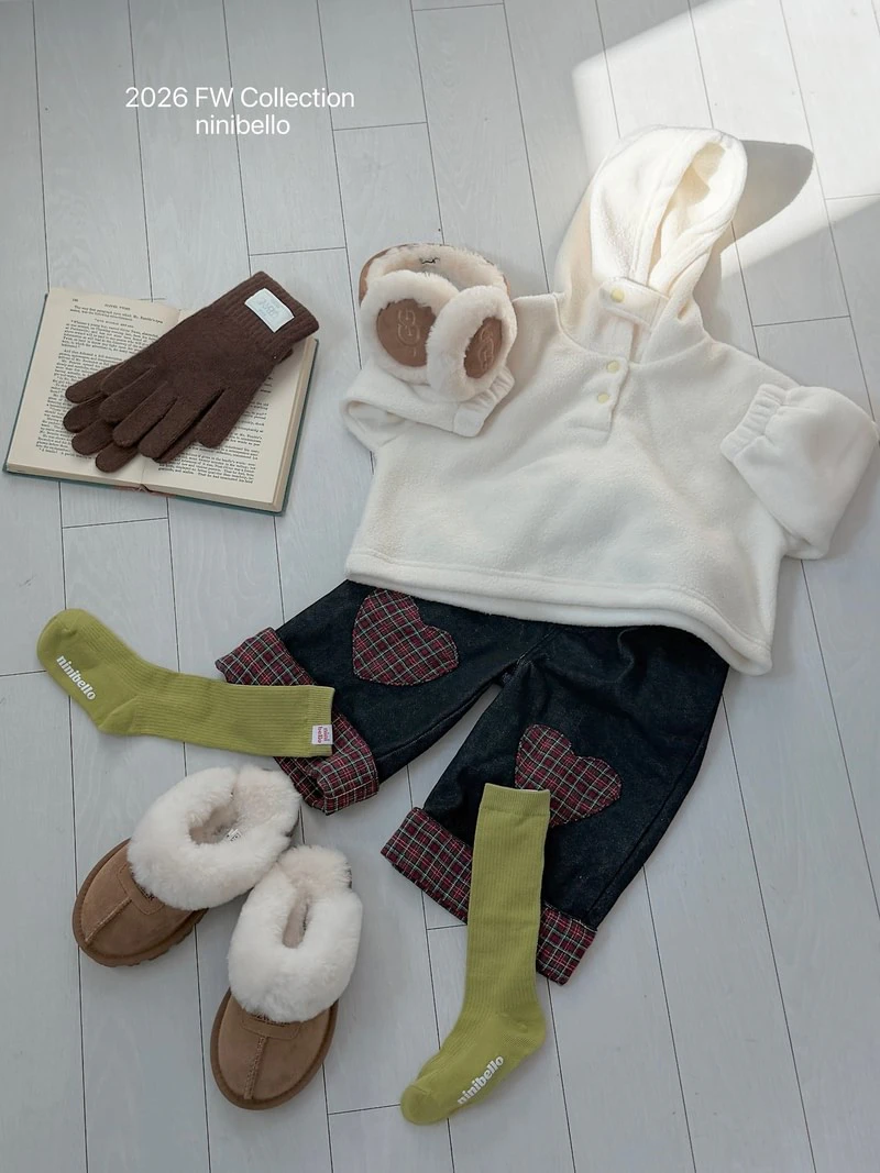 Love Me Check Denim Pants by Ninibello for Child - view 9