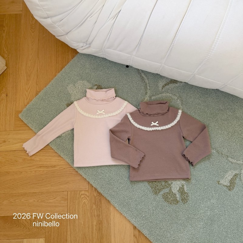 Mignon Lace Turtleneck Tee by Ninibello for Child - view 4