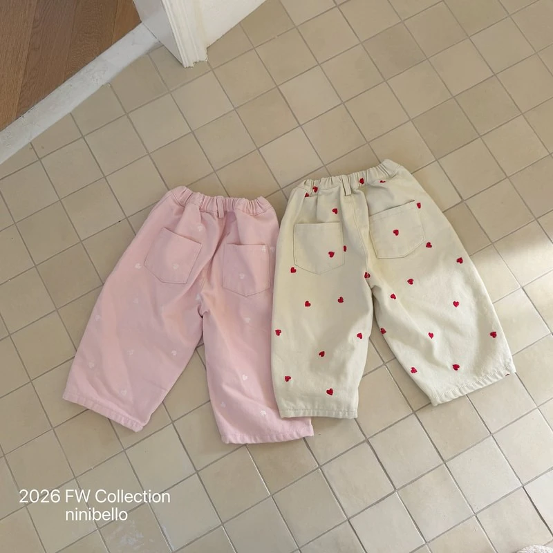 Milk Heart Embroidery Pants by Ninibello for Child - view 5