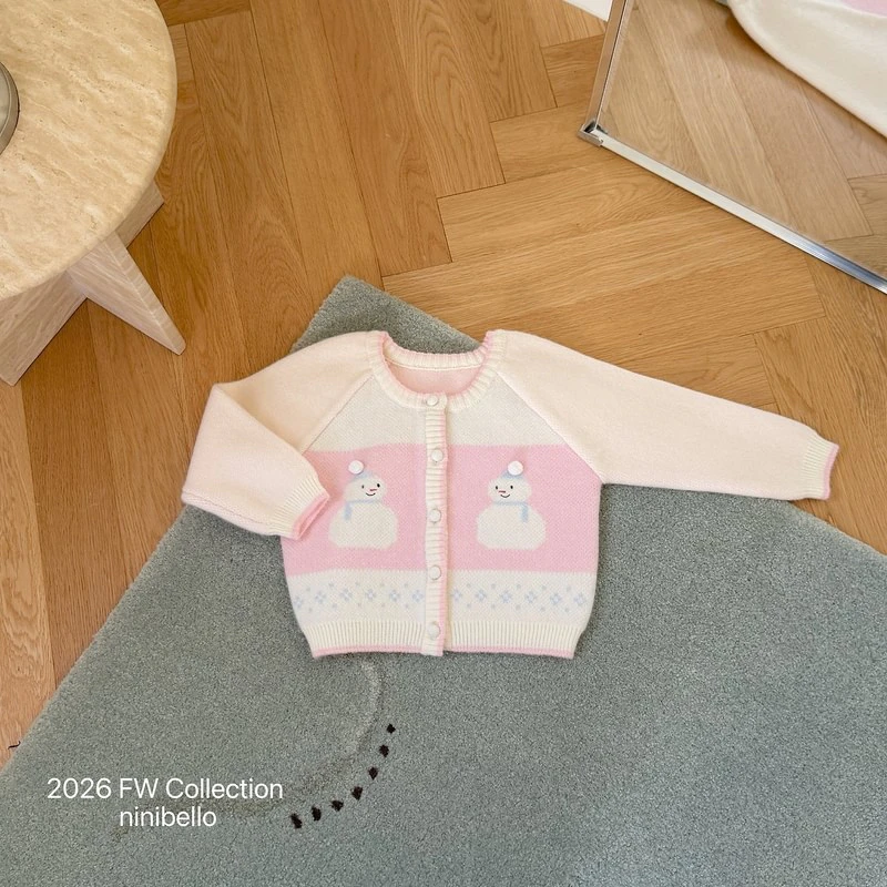 Snowman Knit Cardigan by Ninibello for Child - view 1