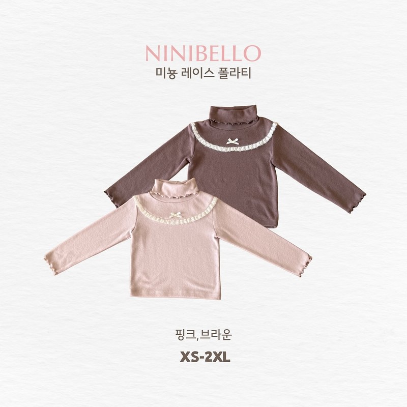Mignon Lace Turtleneck Tee by Ninibello for Child - view 12