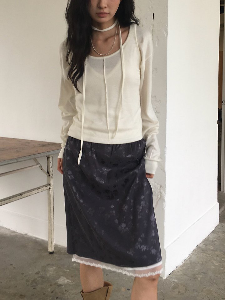 Jacquard Satin Skirt by Ore for Women - view 2
