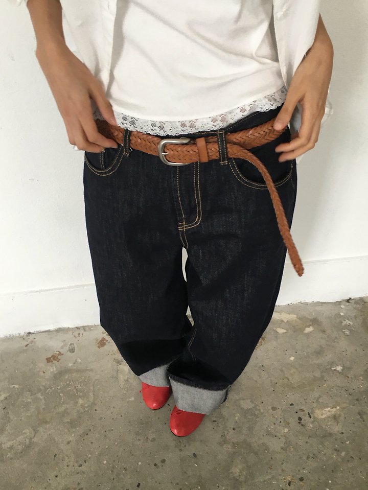 Raw Denim Pocket Pants by Ore for Women - view 2