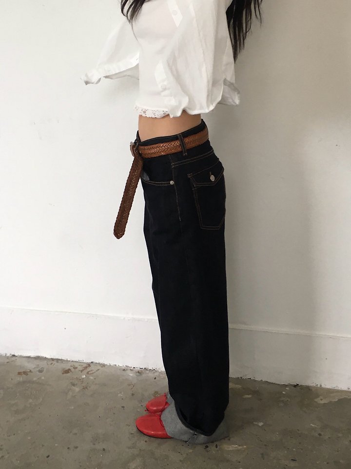 Raw Denim Pocket Pants by Ore for Women - view 6