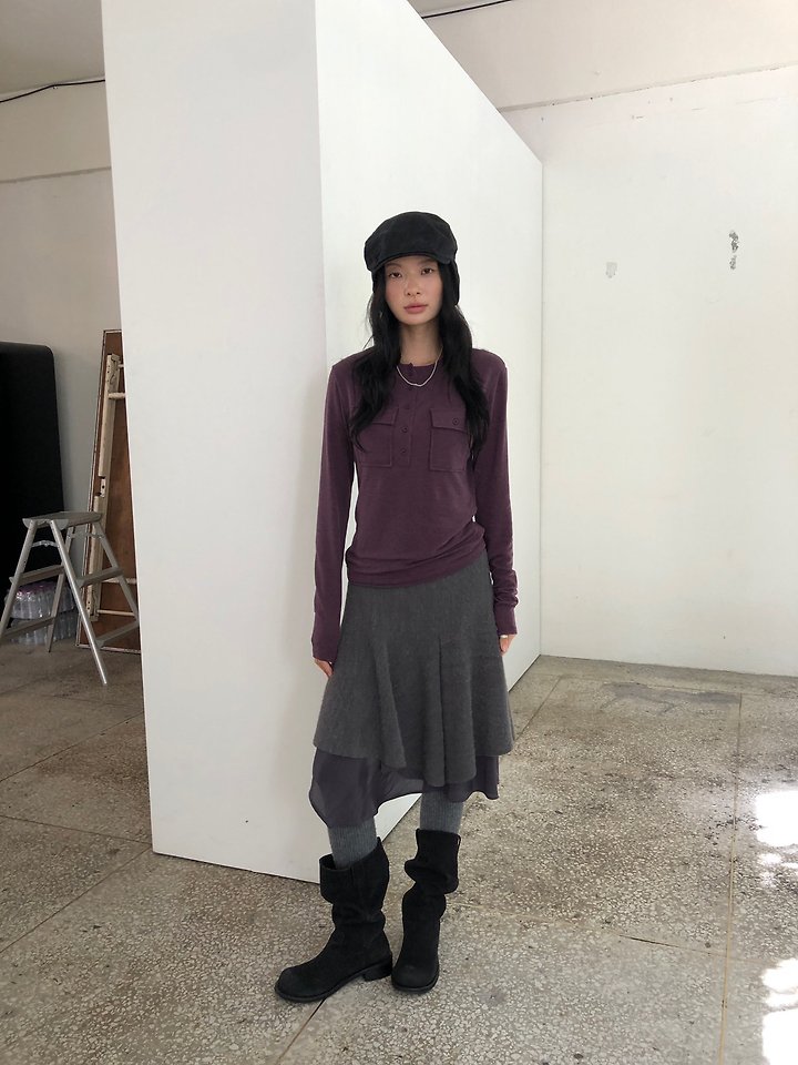 Wool Pocket Tee by Ore for Women - view 3